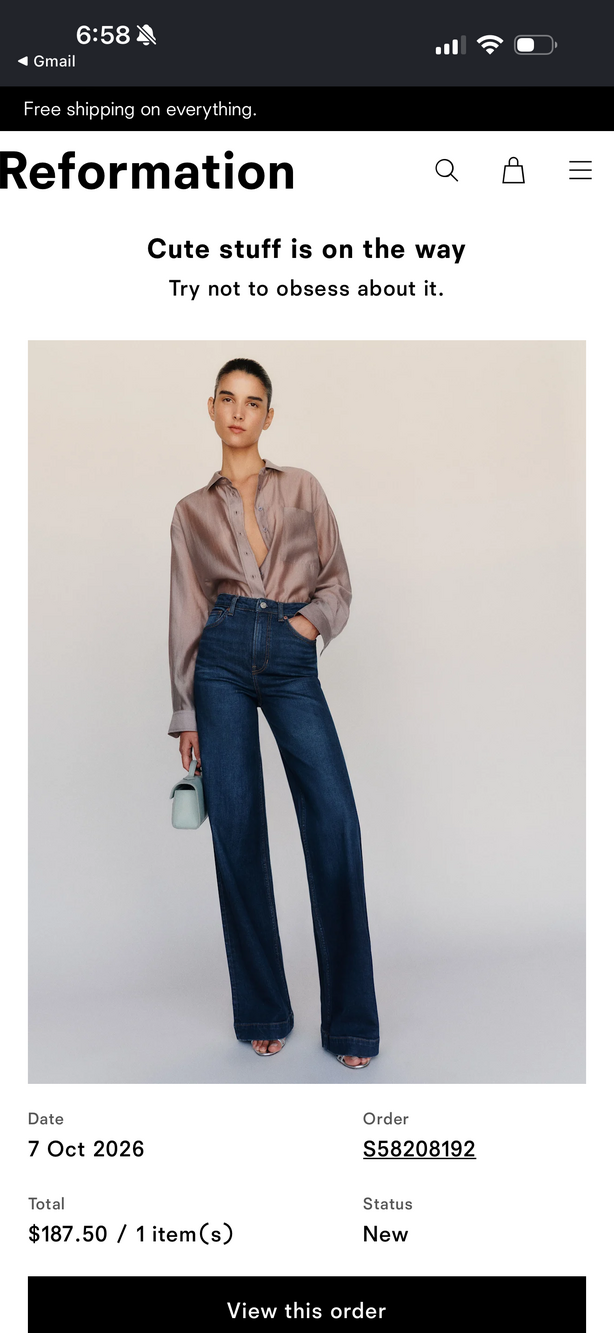 Reformation Bex Super Stretch High Rise Wide Leg Jeans Blue - Size 25